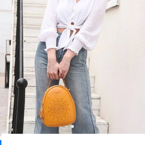 Butterfly Backpack Handbag Yellow Sequin Butterfly mini backpack - Picture 3 of 13